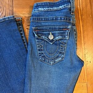 True Religion Women's Boot Cut Jeans in Medium Blue